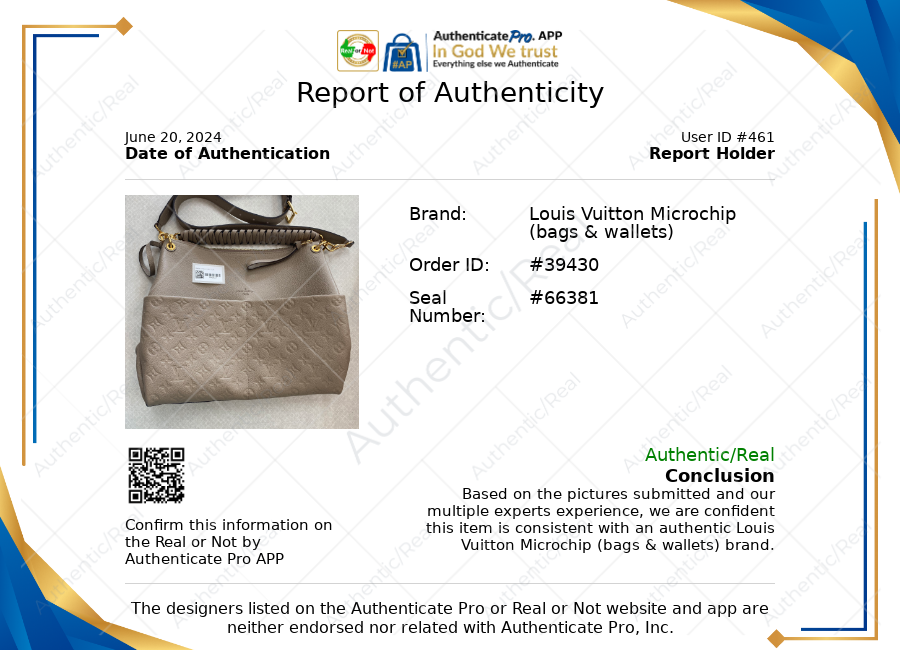 HandBag Luxury Designer Louis Vuitton, Size Medium