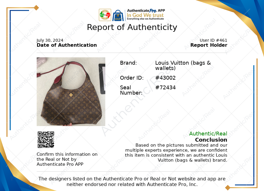 HandBag Luxury Designer Louis Vuitton, Size Medium