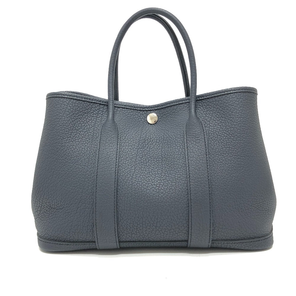 HERMES Handbag leather black Garden Party TPM Negonda Women Used