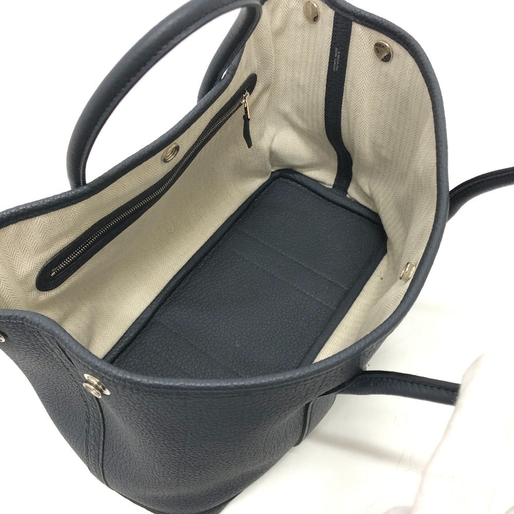 HERMES Handbag leather black Garden Party TPM Negonda Women Used
