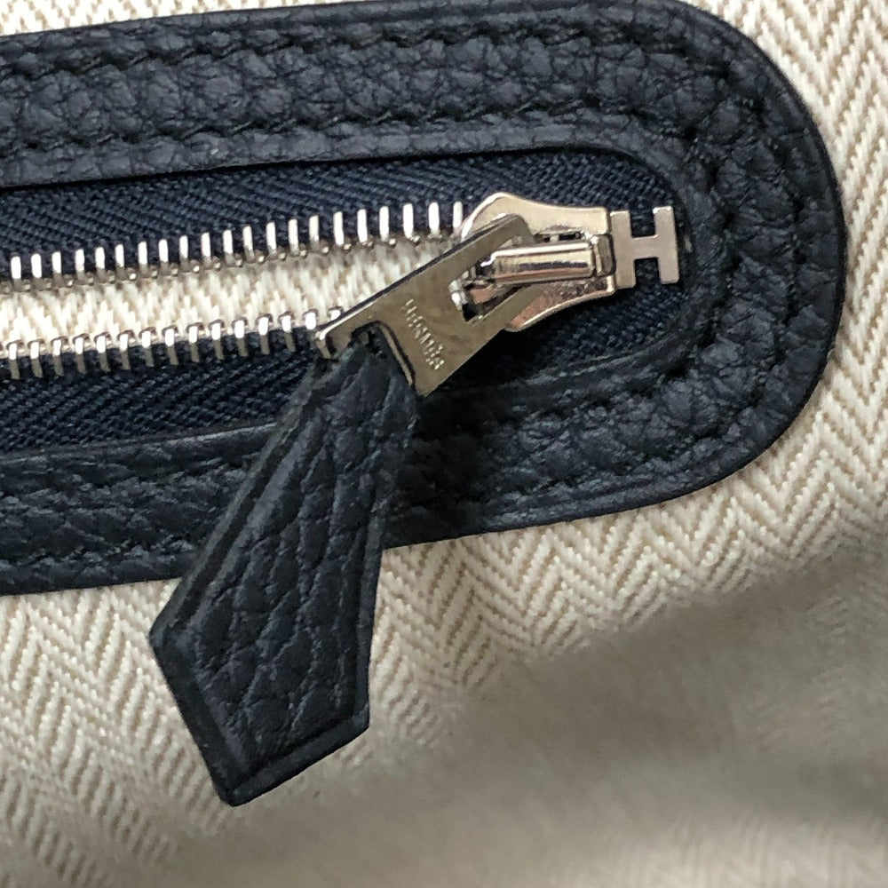 HERMES Handbag leather black Garden Party TPM Negonda Women Used