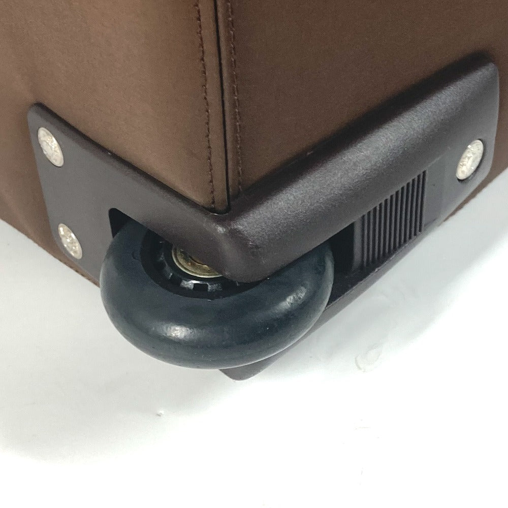 HERMES Carry Bag Nylon Brown suitcase Akapu Luco unisex(Unisex) Used