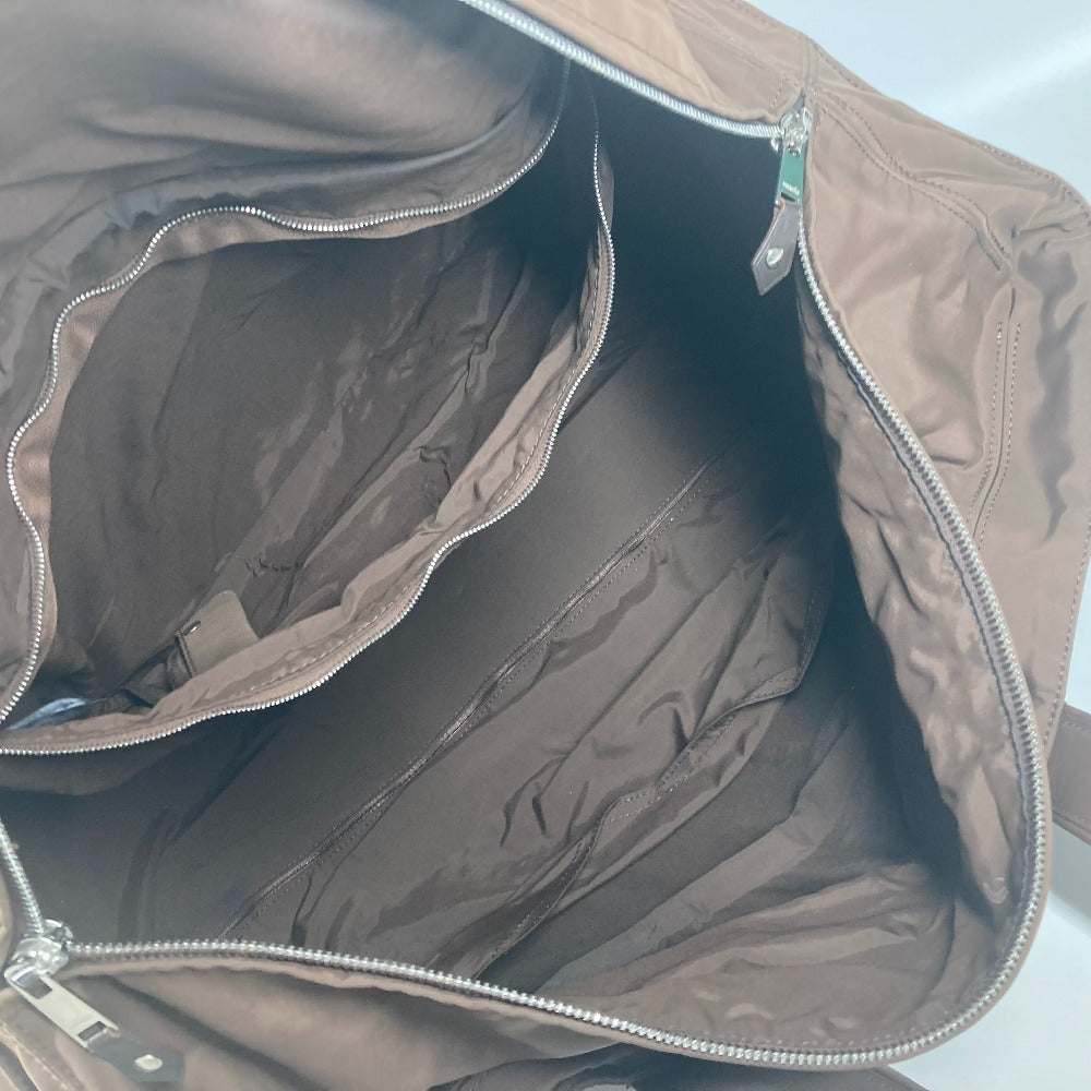 HERMES Carry Bag Nylon Brown suitcase Akapu Luco unisex(Unisex) Used