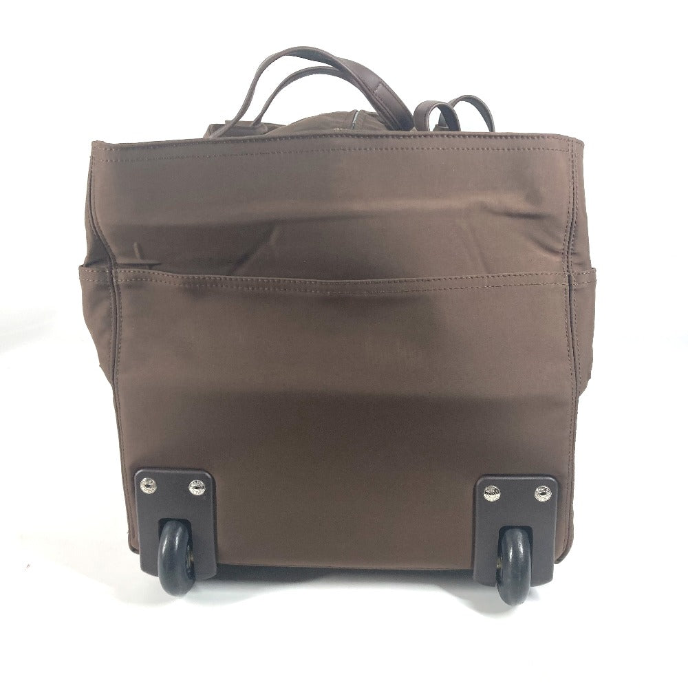 HERMES Carry Bag Nylon Brown suitcase Akapu Luco unisex(Unisex) Used