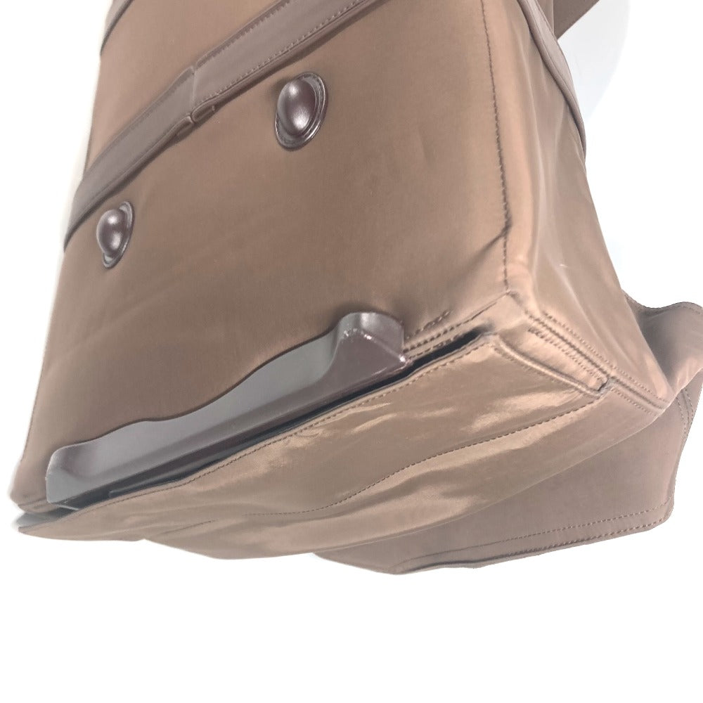 HERMES Carry Bag Nylon Brown suitcase Akapu Luco unisex(Unisex) Used