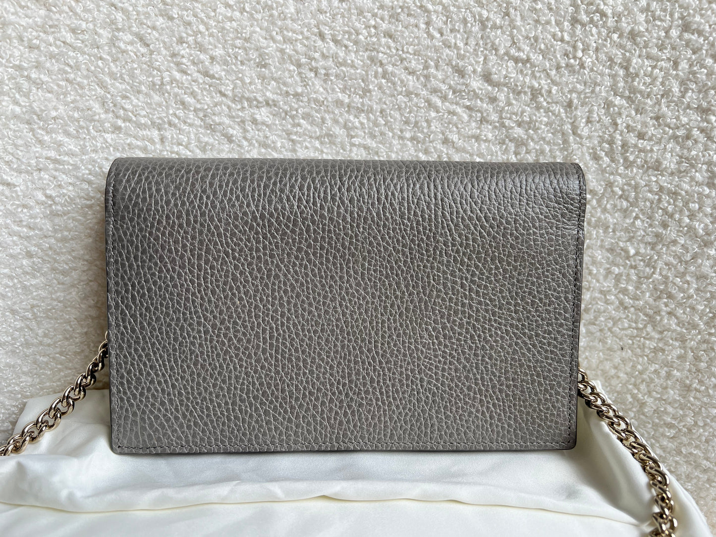Gucci Dollar Grey Interlocking Chain Wallet