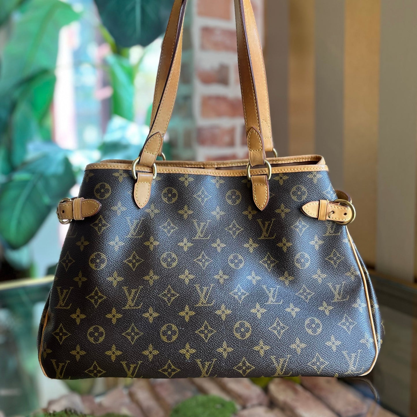 LOUIS VUITTON Batignolles Horizontal Brown Monogram Canvas Tote Bag