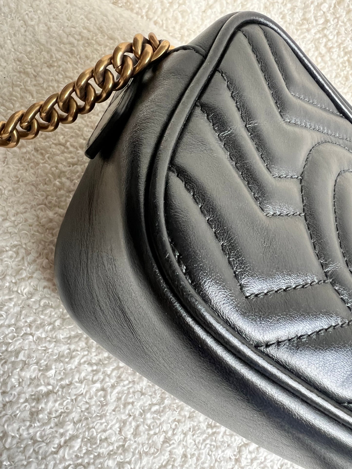 Gucci GG Black Marmont Mini Shoulder Bag (RRP £1,360)