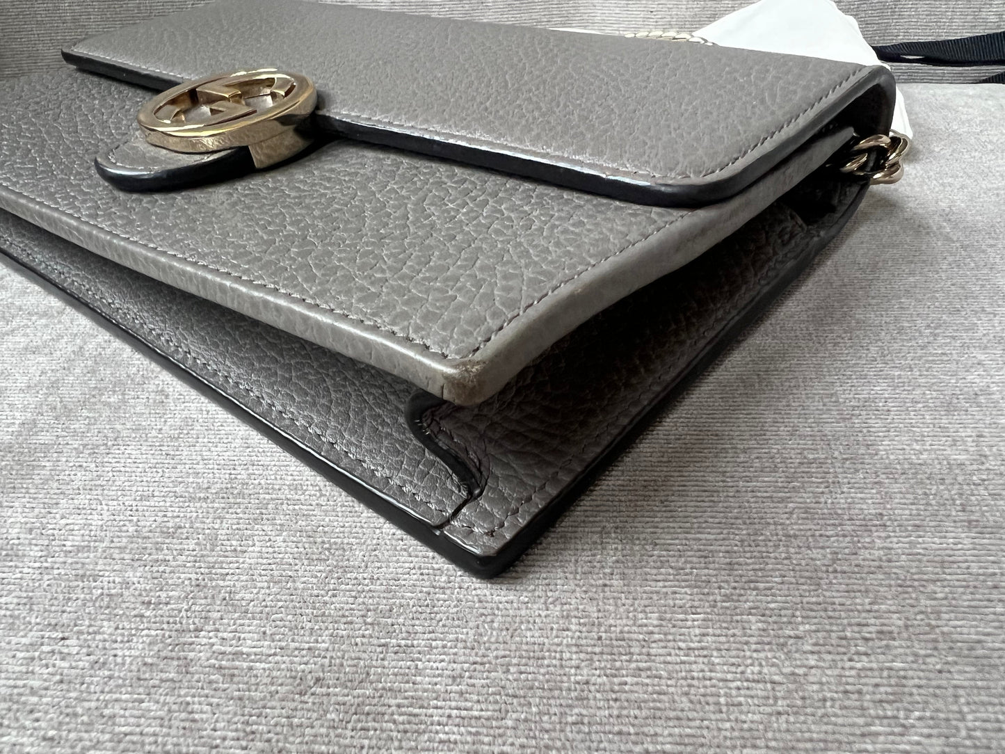 Gucci Dollar Grey Interlocking Chain Wallet