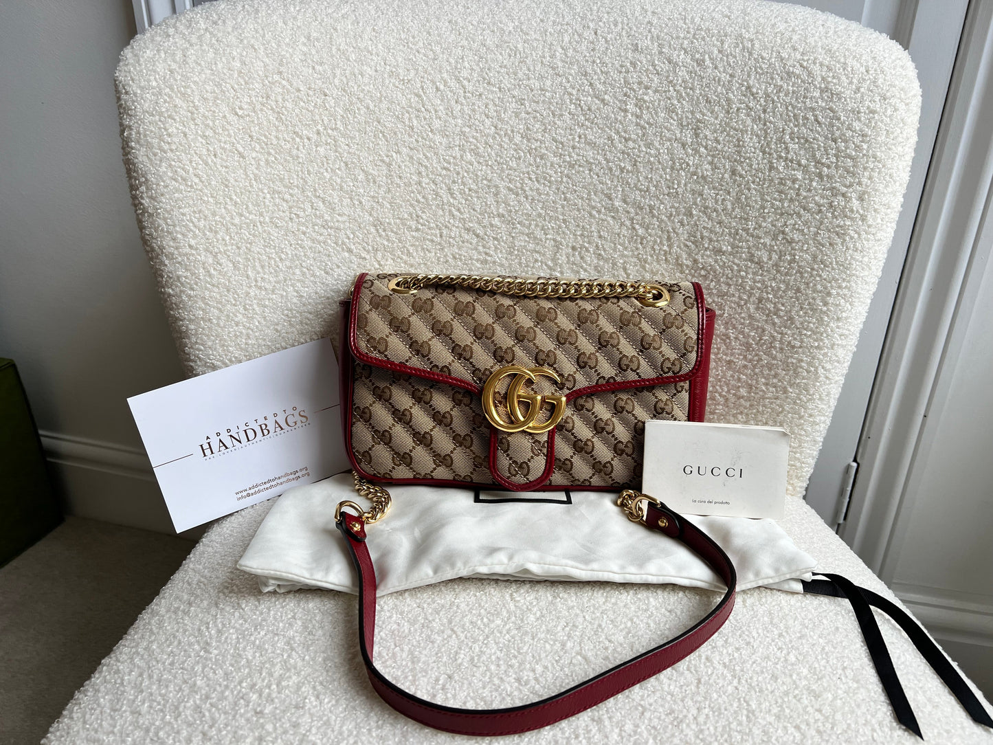 Gucci GG Beige Marmont Small Shoulder Bag (RRP £1,570)