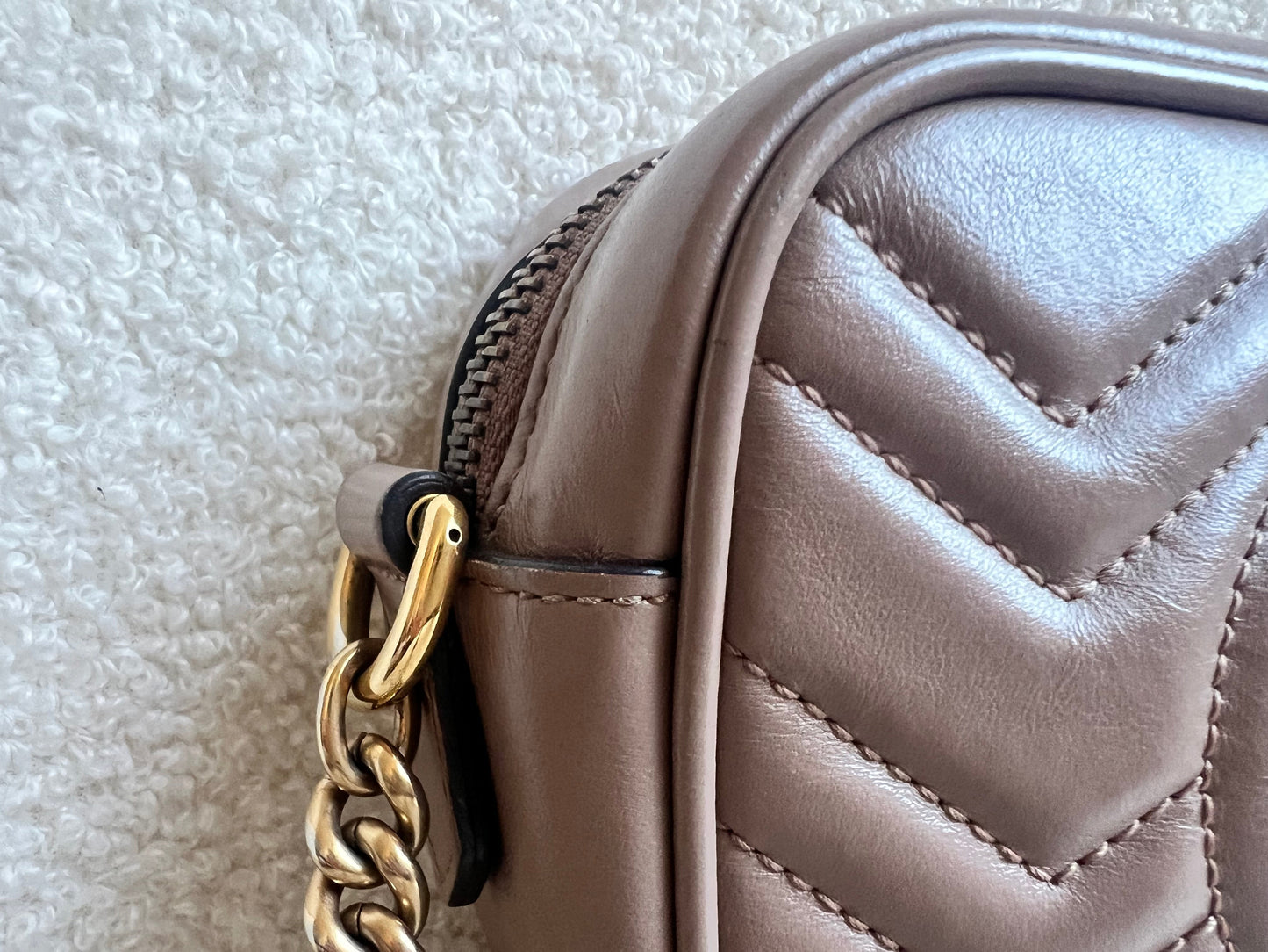 Gucci GG Dusty Pink Marmont Mini Shoulder Bag (RRP £1,360)
