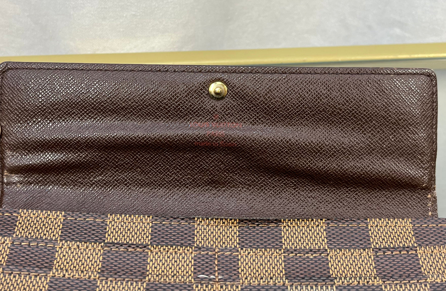 LOUIS VUITTON Damier Ebene Vintage Sarah Wallet