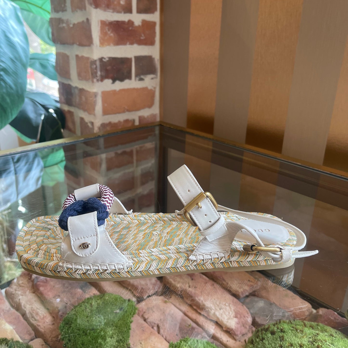GUCCI Multicolor Leather Espadrilles SZ 10
