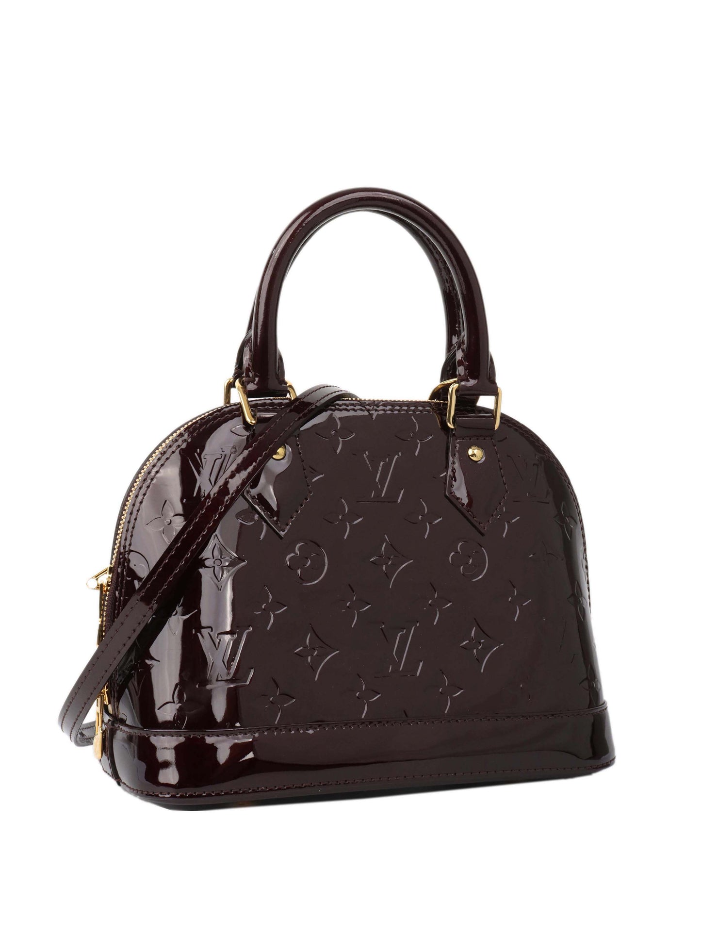Louis Vuitton Dark Cherry Vernis Patent Alma BB.