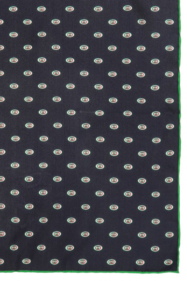 Gucci Interlocking GG Print Pocket Square in Midnight Blue
