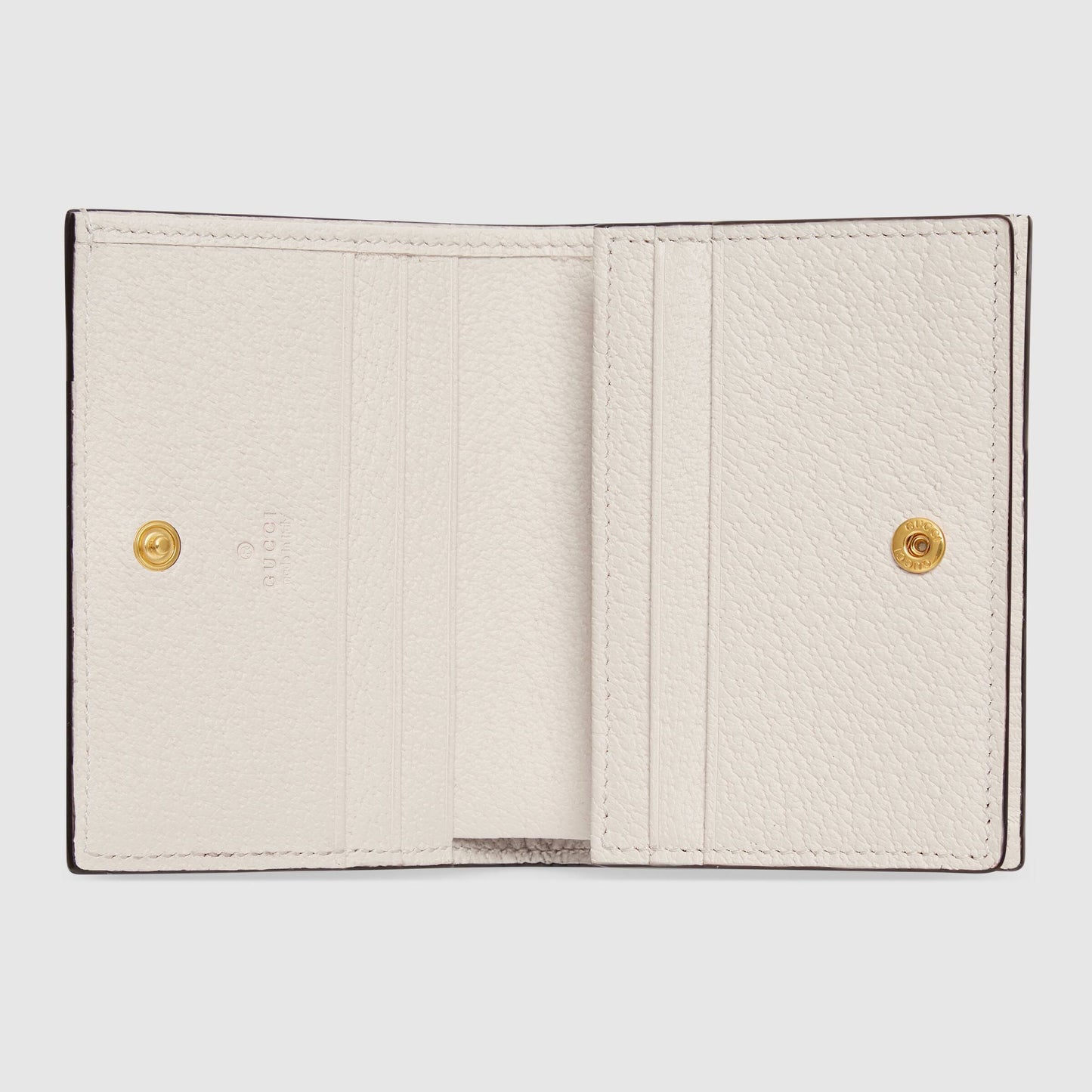 Gucci Ophidia Leather Card Case Wallet White