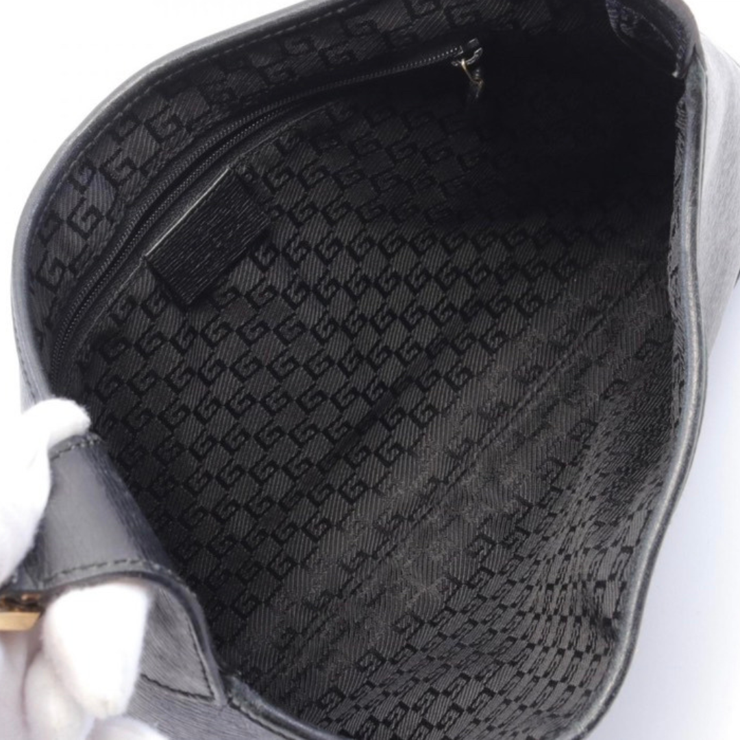 Gucci Bamboo Jackie Shoulder Bag, Black, Leather