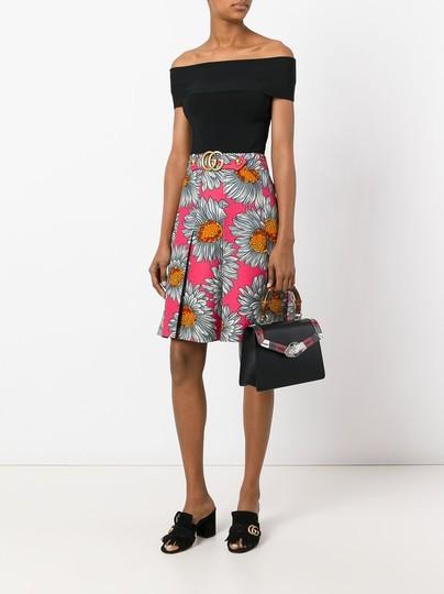 Gucci Lilith Leather Top Handle Bag Black
