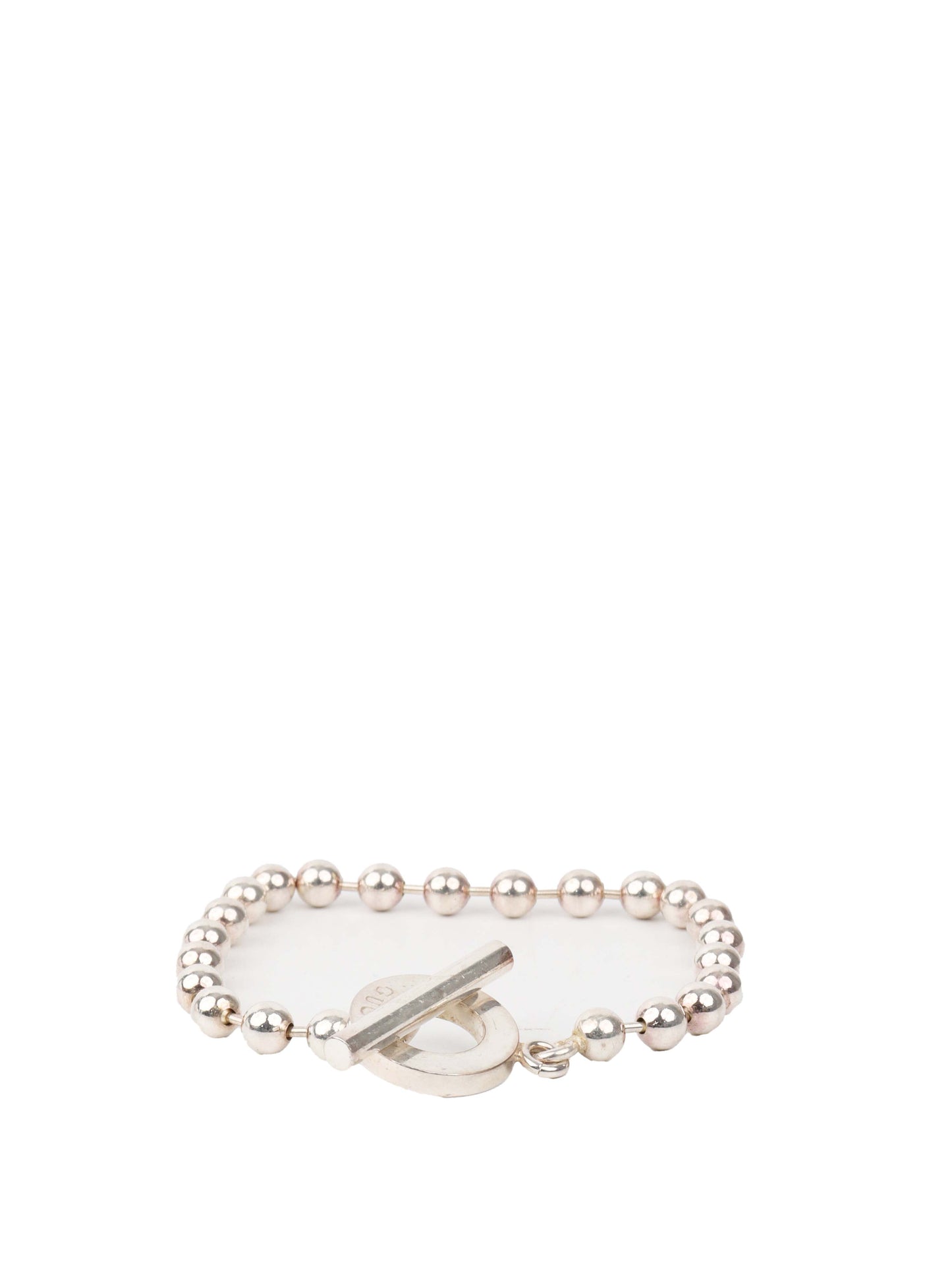 Gucci Silver Ball Bracelet.