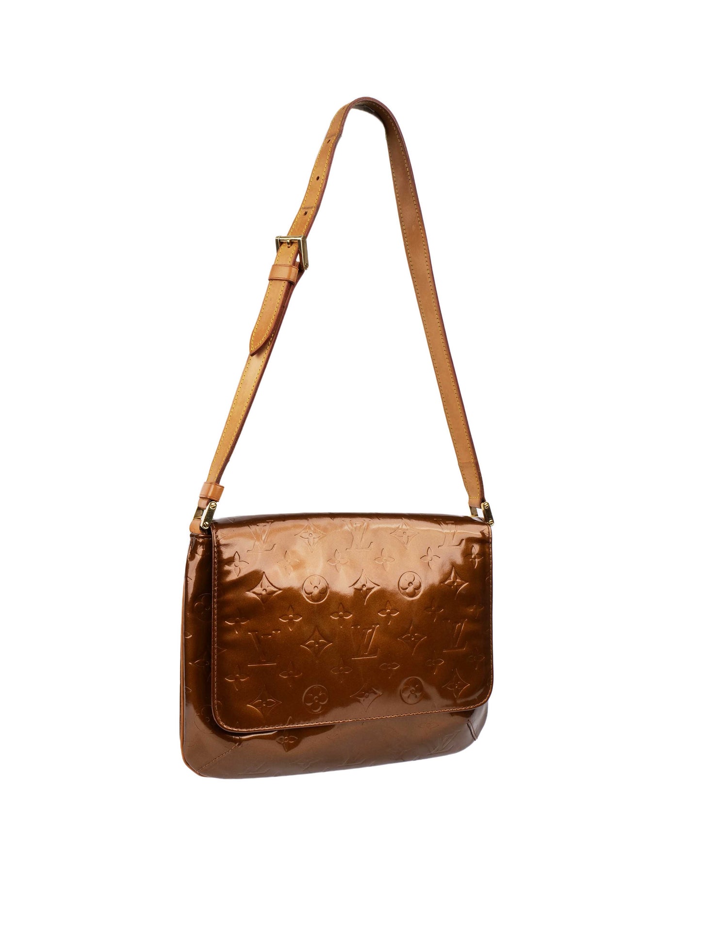 Louis Vuitton Bronze Vernis Patent Musette Salsa Bag.