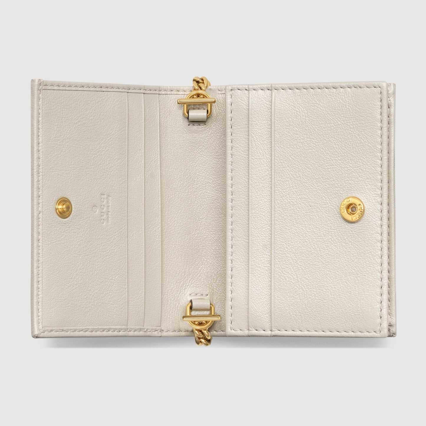 Gucci Rajah Chain  Case Wallet White