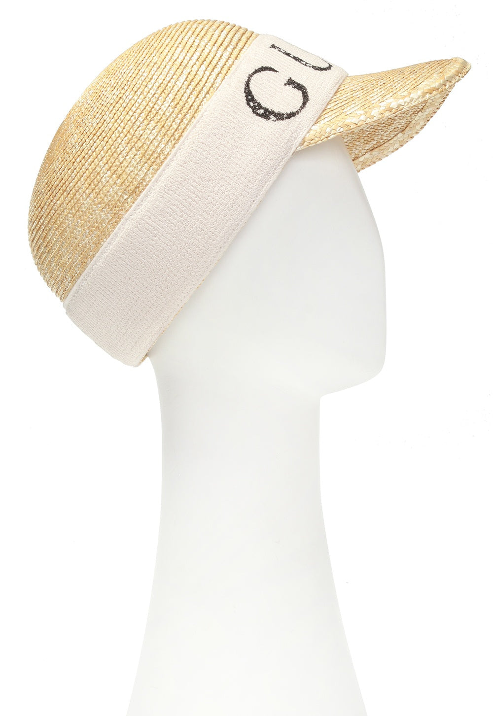 Gucci Logo-print Straw Baseball Cap in White
