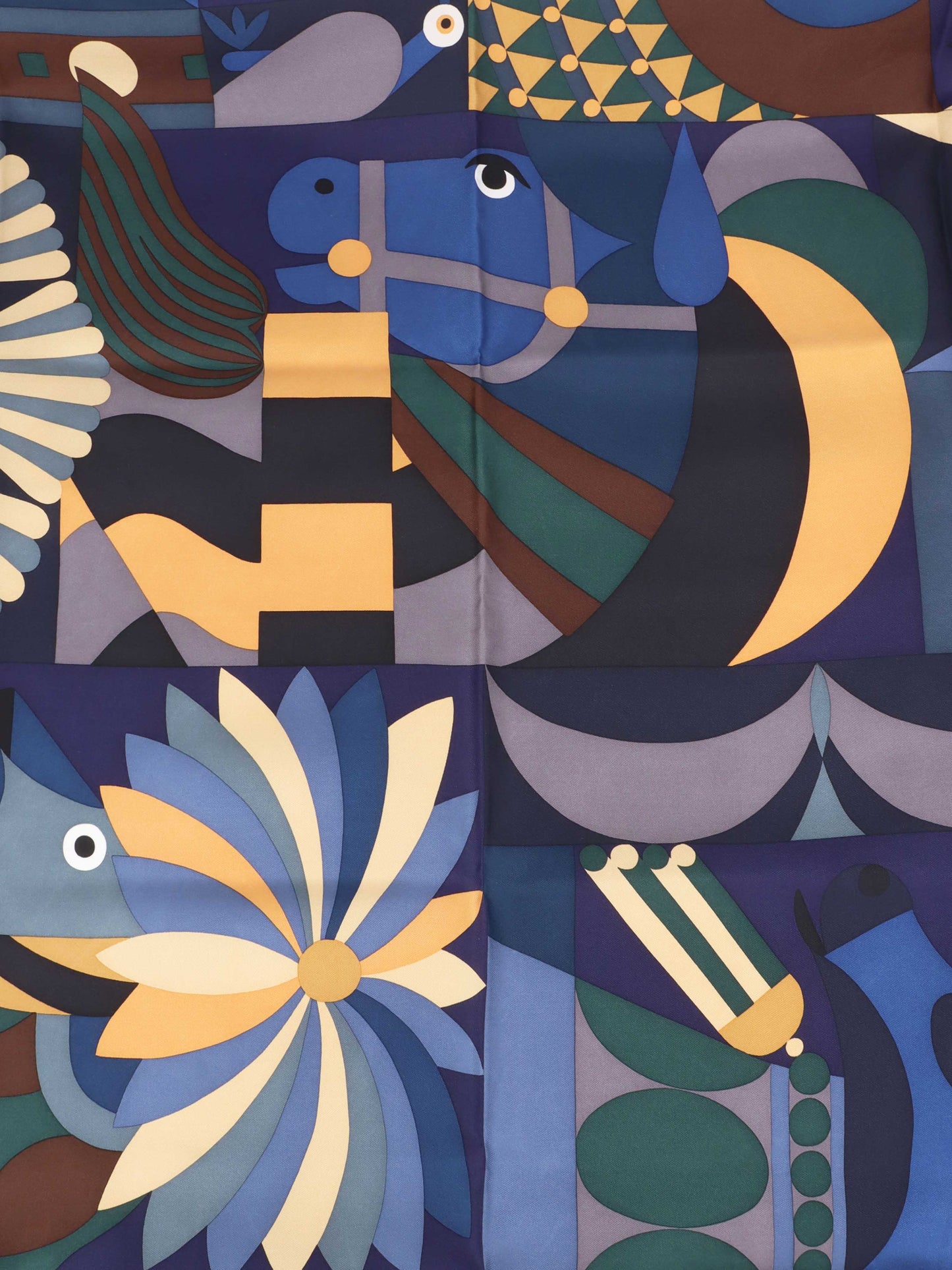 Hermes Blue 90 x 90cm Silk Scarf.