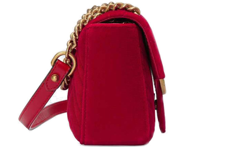(WMNS) Gucci GG Marmont Single Shoulder Bag Red 446744-K4D2T-6433