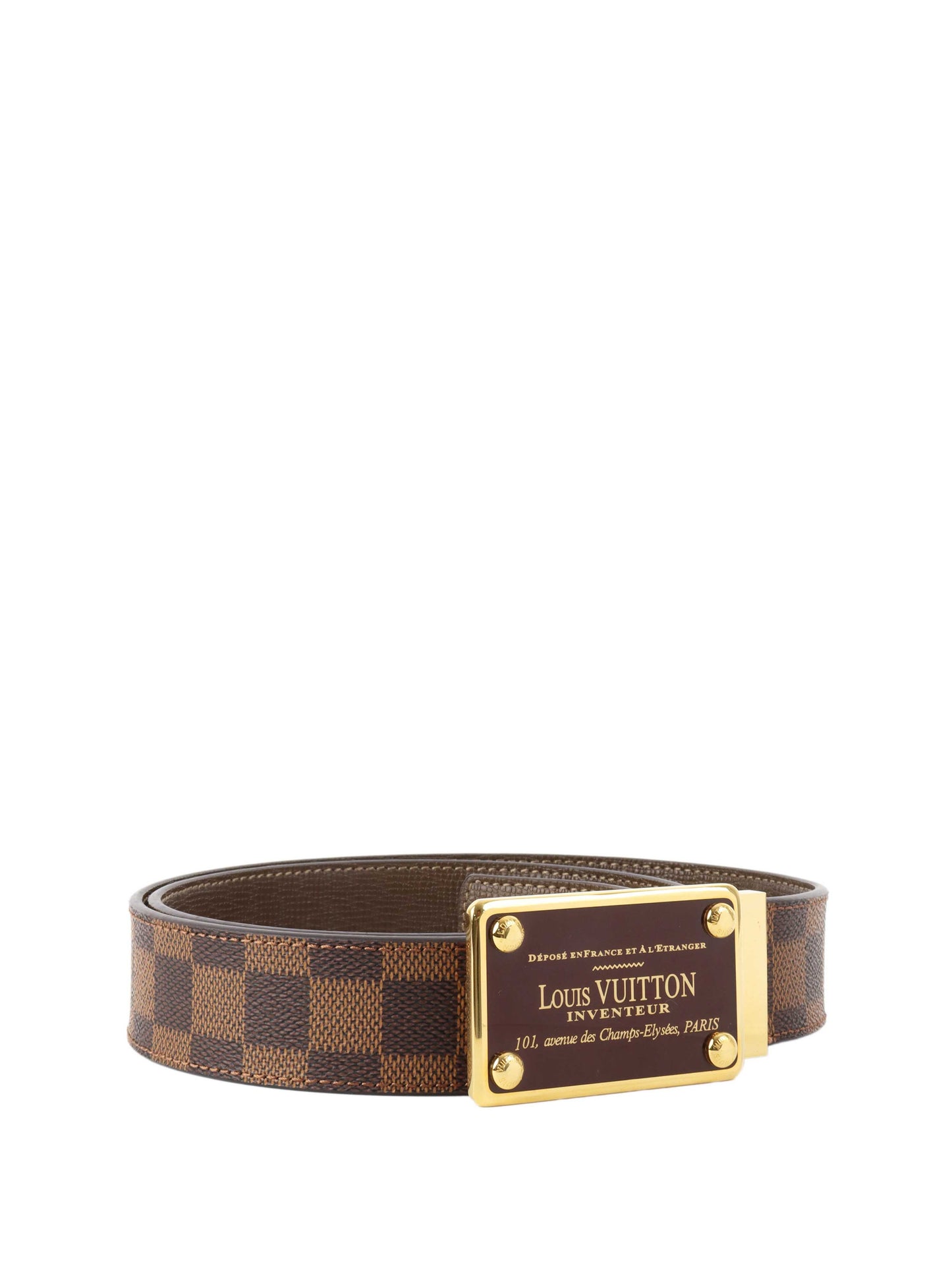 Louis Vuitton Damier Ebene Inventeur Belt.