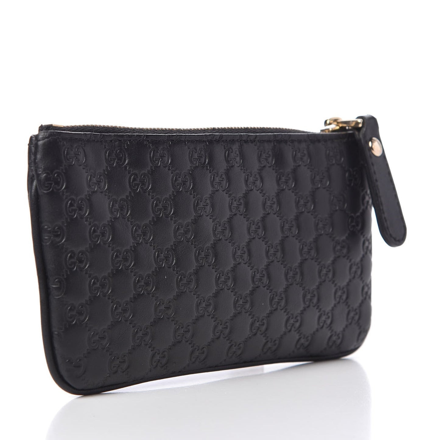 Gucci Microguccissima Key Chain Coin Pouch in Black