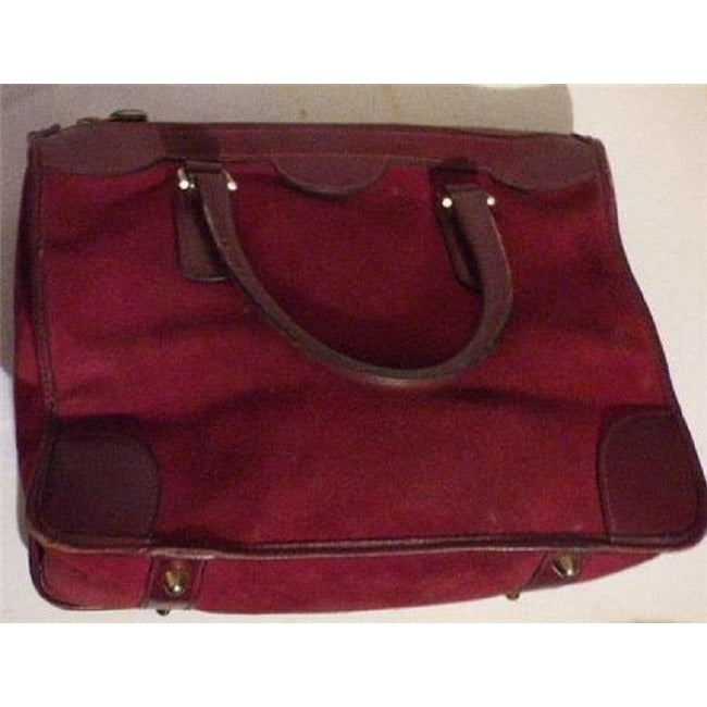 Gucci Vintage Burgundy Leather Suede Satchel