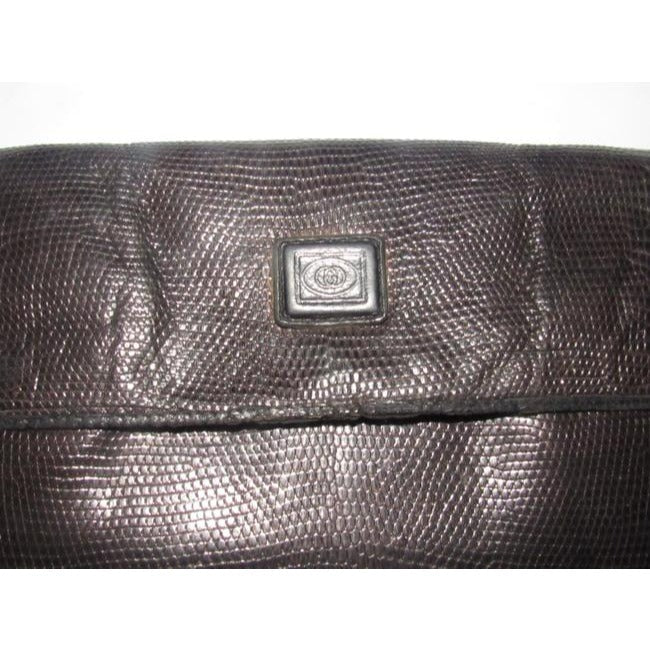 Gucci Brown Snakeskin And Smooth Leather Vintage Wallet