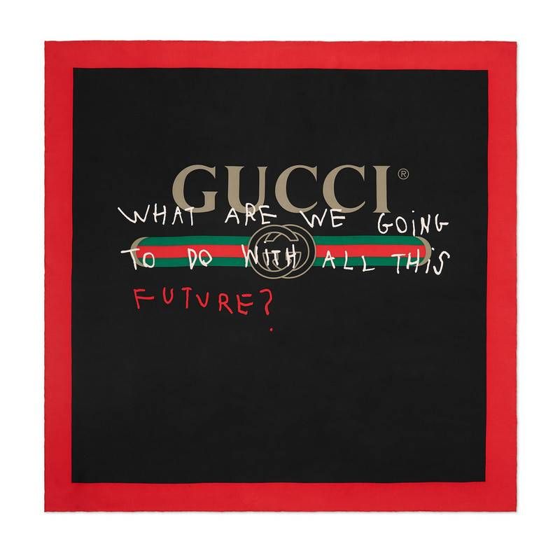 Gucci Future Foulard Scarf in Black