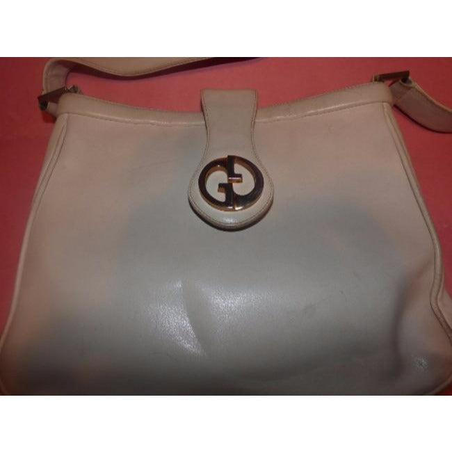 Gucci Vintage Pursesdesigner Purses White Leather Shoulder Bag