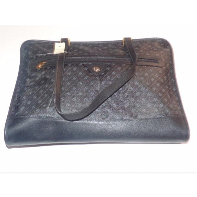 Gucci Top Handle Xl Ltd Ed Canvasleather Black Greys White Leathercoated Canvas Tote