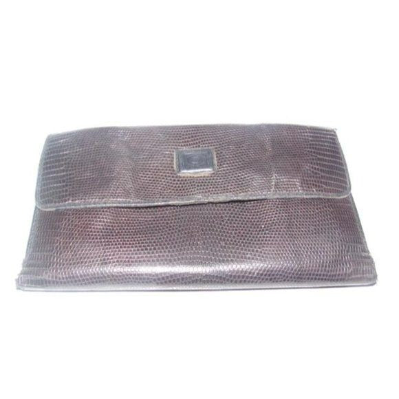 GUCCI Vintage Brown Snakeskin XL Checkbook