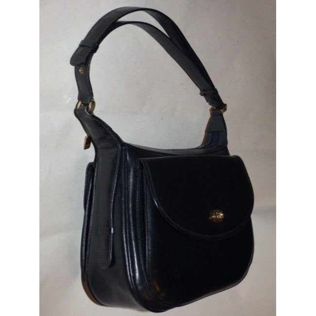 Gucci Vintage Pursesdesigner Purses Midnight Blueblack Leather Hobo Bag