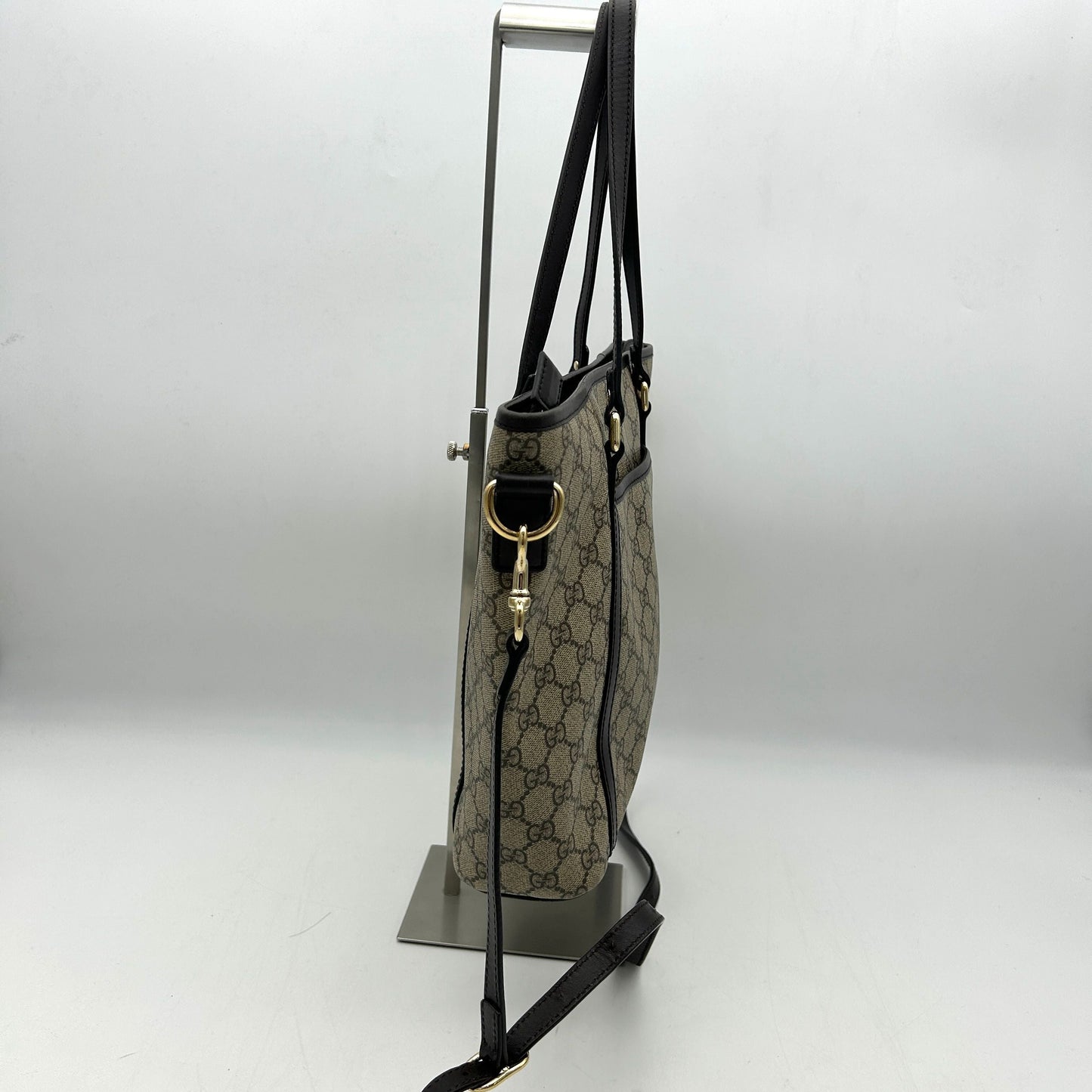 Gucci Beige/Ebony GG Supreme Canvas/Leather Medium Joy Tote Bag AF651