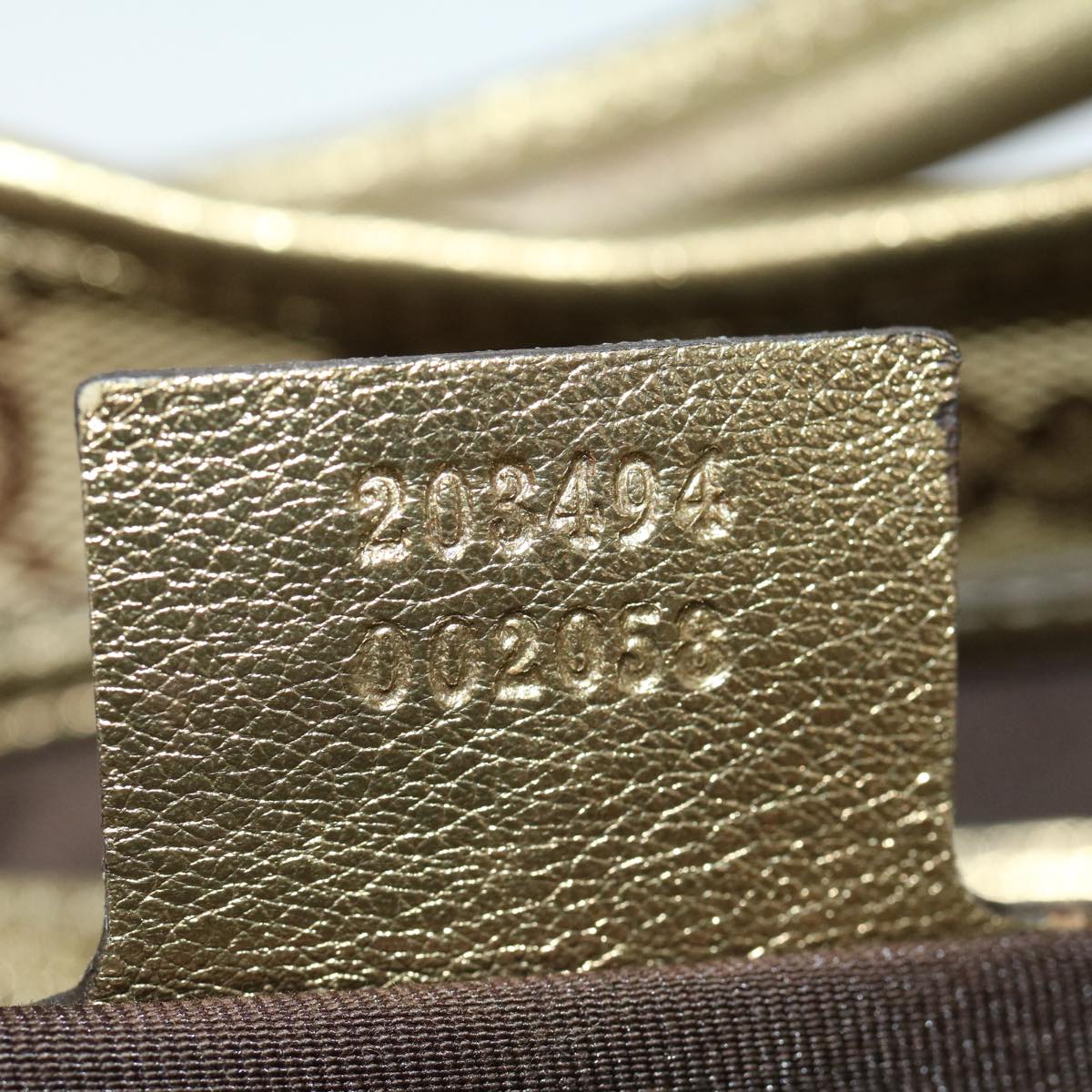 GUCCI GG Canvas Shoulder Bag Coated Canvas Beige Gold  30355