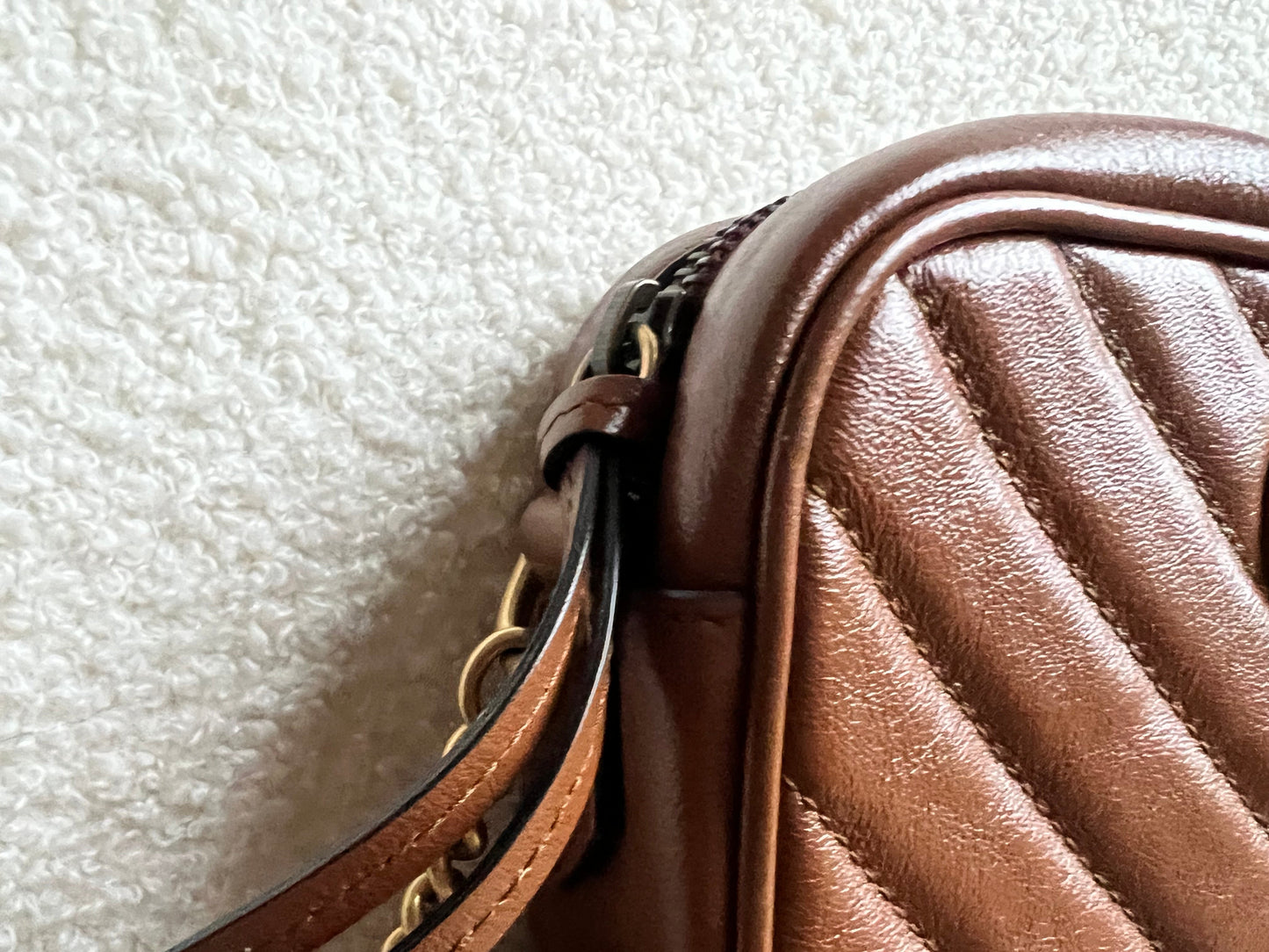 Gucci GG Brown Marmont Mini Shoulder Bag (RRP £1,360)
