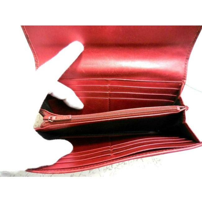 Gucci Metallic Magenta Chrome Xl Embossed Guccissima Leather Wallet
