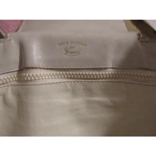 Gucci Vintage Pursesdesigner Purses White Leather With Red And Blue Striped Accents Canvas Shoulder
