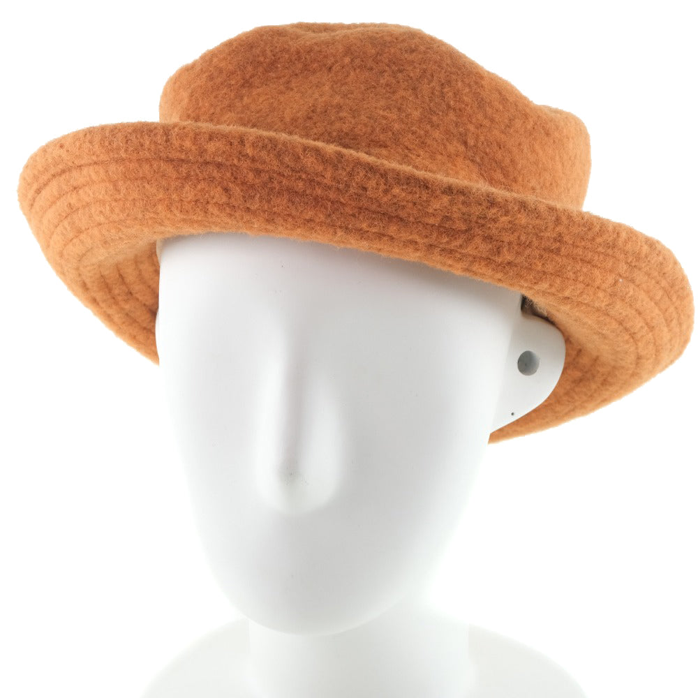 HERMES hat Wool, Nylon Orange Women 57 Used
