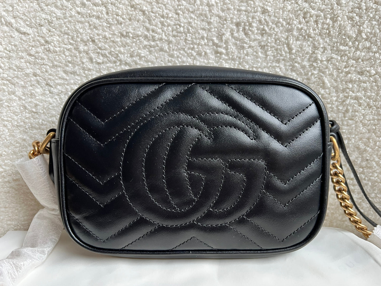 Gucci GG Black Marmont Mini Shoulder Bag (RRP £1,360)