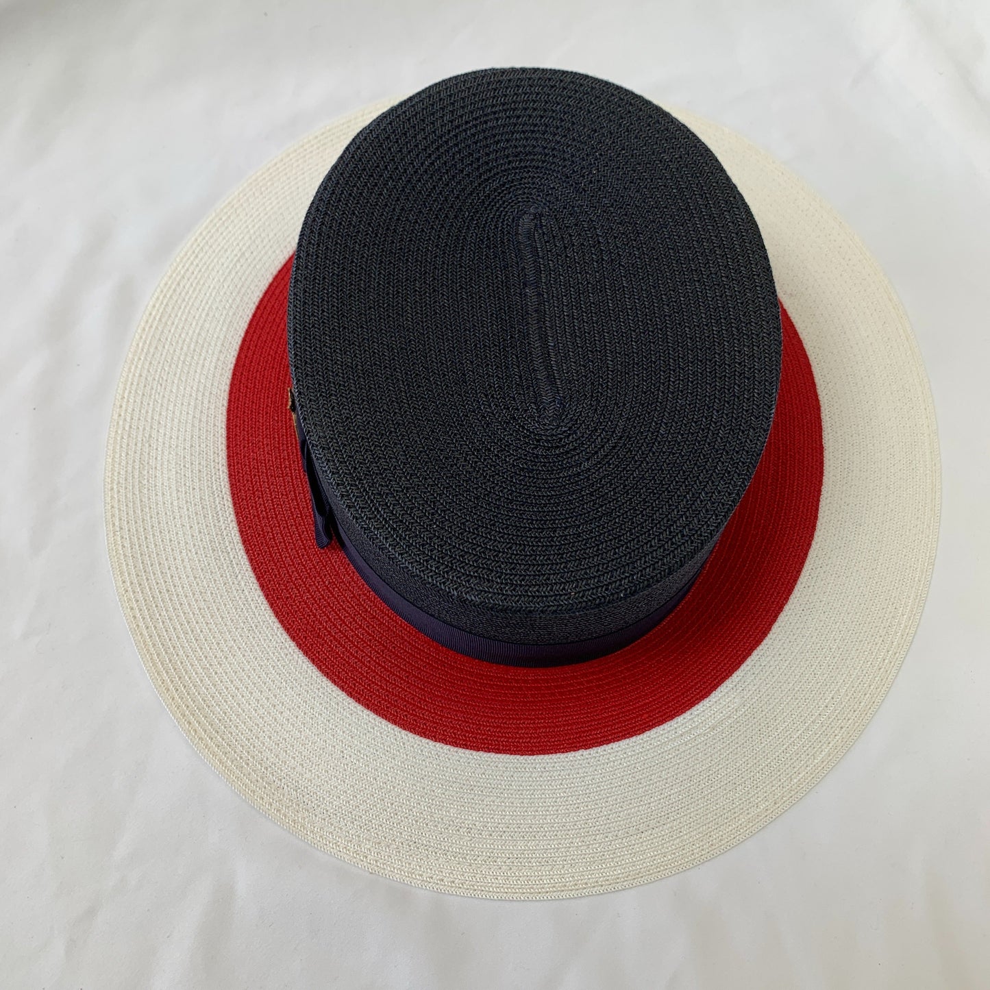 Gucci Papier Wide Brim Hat in Blue Red and White