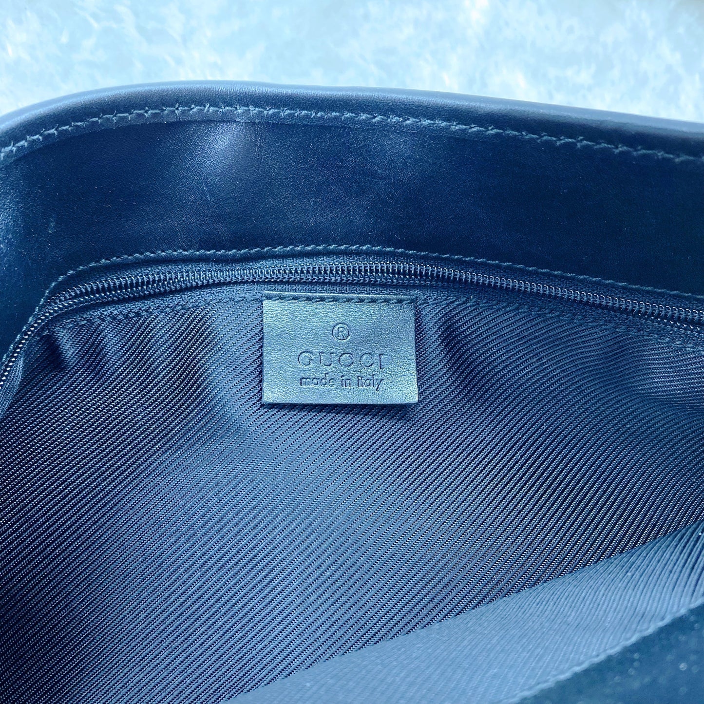 Gucci Jackie hobo black denim bag