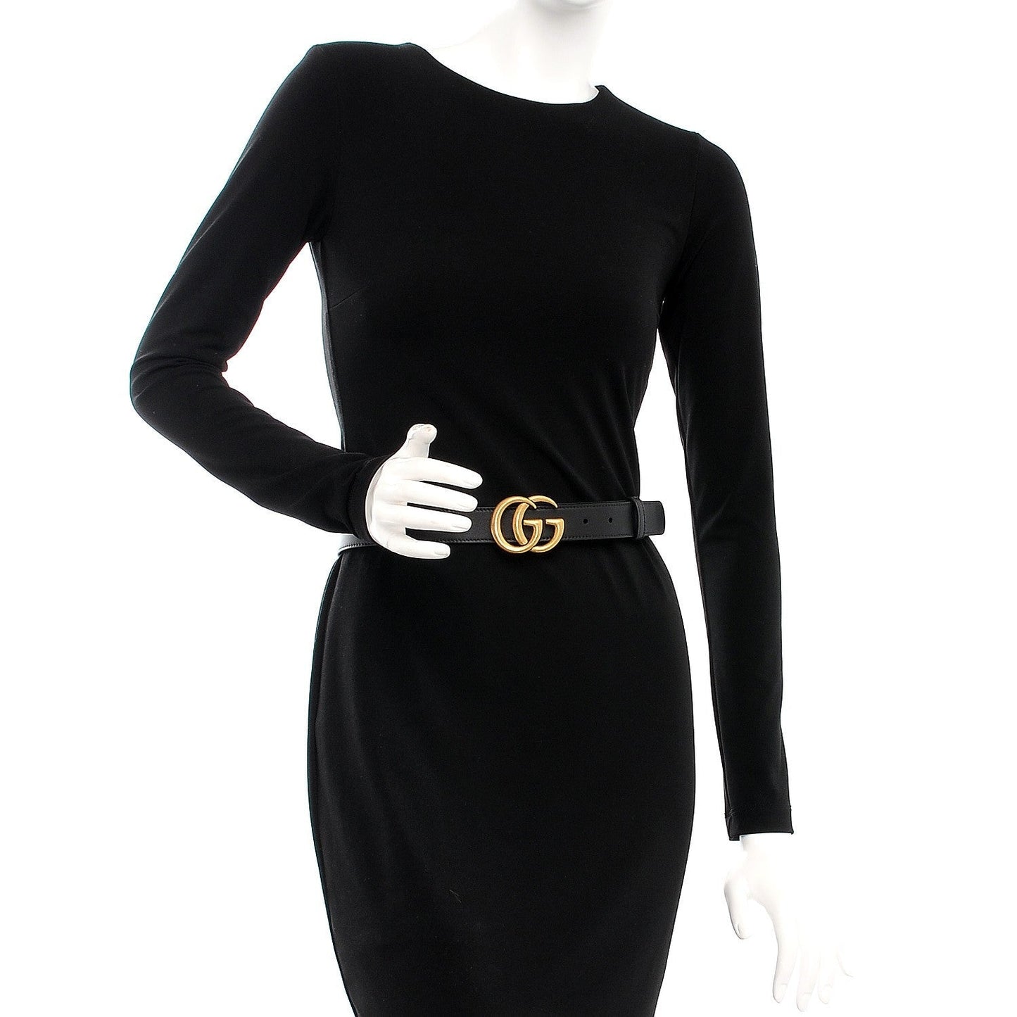 Gucci Black Belt with GG Buckle