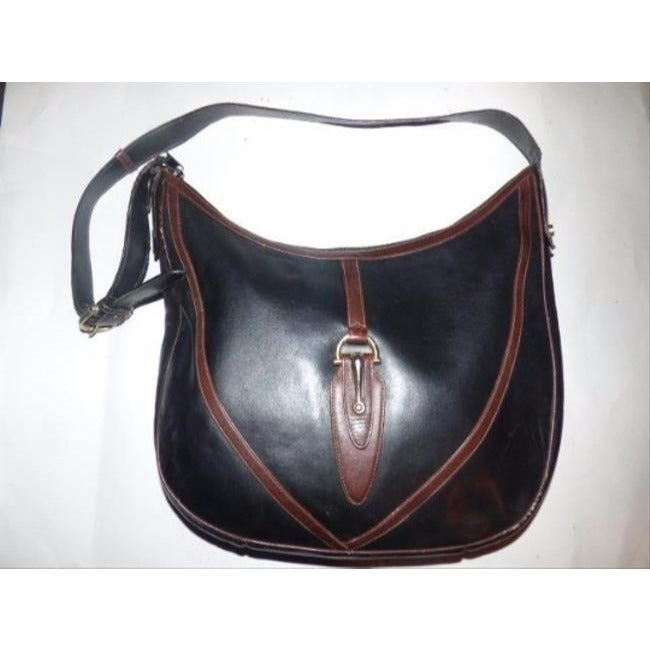 Gucci RARE black leather Jackie hobo with brown & horse bit accents