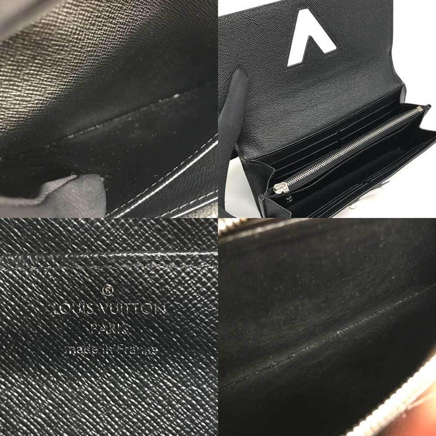 Louis Vuitton  Noir Epi Leather Long Wallet (Bi-Fold)