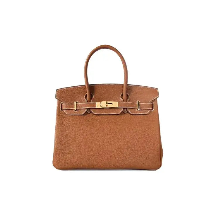 HERMES Birkin 25 Bag brown togo Leather Handbag (25,28,32)  gold hardware
